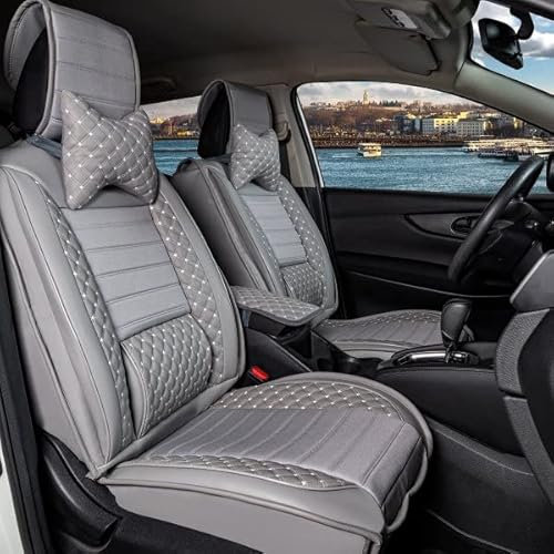 Germansell Sitzbezüge kompatibel mit Hyundai Kona ab 2017 in Grau Set Paris