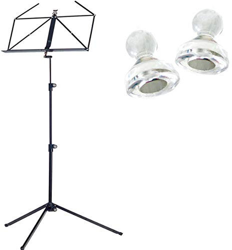 K&M 100/1 BK Notenständer Notenpult Schwarz + keepdrum Magnete 2 Stück