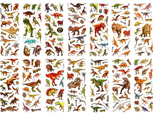 Zonon 14 Blätter Dinosaurier 3D Geschwollen Aufkleber Dinosaurier Thema Aufkleber DIY Dekoration Tier Aufkleber für Sammelalbum, Belohnung Preise, Dinosaurier Themen Geburtstag Party Lieferung