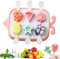 Bluelves Moldes Helados, 6 Pack Moldes para polos helados, Molde Helados Silicona con Palo, Poleras Helado para Bebé, Niño y Adultos（Frutas）