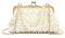 Damen-Clutch, Abendtasche, Vintage, Perle, Hochzeit, Handtasche, Abendessen, für Brautparty, C-weiß, Medium