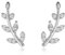 Reffeer 925 Sterling Silber Blatt-Ohrstecker für Damen, kleine Ohrstecker (A-Silver)