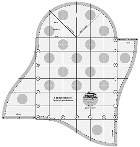 Creative Grids CGRSCALLOP Quilting-Vorlage