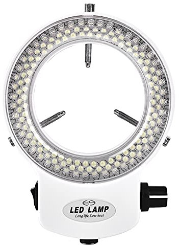 Mikroskop-LED-Licht, LED Ringlicht Intensives und Fokussiertes LED-Ringlicht Kunststoff im Einsatz für das Kamera-Heimmikroskop-Büro (Weißer Europäischer Standard 220v)