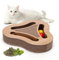Nobleza Rascador para Gatos con Hierba Gatera，Rascadoras de Cartón para Cama con 2 Juguetes para Gatos Interactivos Pelotas