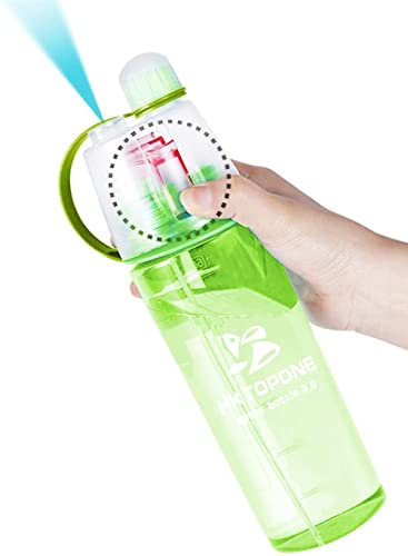 HKTOPCNE Botella de agua en aerosol para beber Botella de agua deportiva Ciclismo sin BPA, 600 ml para gimnasio, ciclismo, correr, escalar