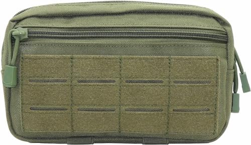 YONCONO Pochette Tactique Molle Multi-usages, Trousse de Secours Militaire Sacoche Sac Médical Pochette de Rangement pour Jeu de Guerre CS Randonnée Escalade Chasse (Vert Armé)