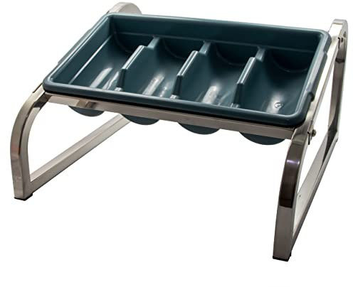 Besteck Ständer Edelstahl inkl. Einsatz Behälter Buffetständer, Zutatenständer