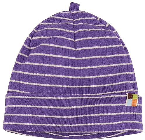 loud + proud Unisex Kinder Derby Rib, GOTS Zertifiziert Beanie-Mütze, Violet, 42-44 EU