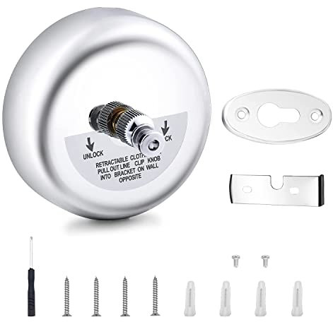 Corde à Linge Extensible en Acier Inoxydable 304, Corde à Linge Rétractable, Adaptée aux Chambres, Balcons, Corde à Linge Rétractable