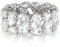 EVER FAITH Stretch Armreif österreichischen Kristall elastische Art Deco Elegante Tropfen Vintage Party Armband für Damen klar Silber-Ton