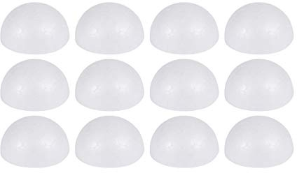 SEWACC 15Pcs 9cm Bälle Halbe Halbe Schaumstoffkugeln Polystyrolkugeln Halbkugelförmige Bastelkugeln Für DIY-Bastel-Weihnachtsverzierungen Styroporkugeln Styroporhalbkugeln