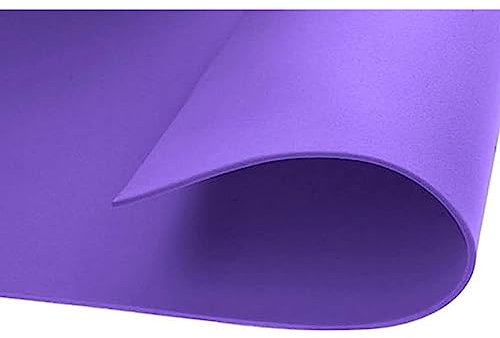 Generico 5 Fogli di Gomma Eva 40x60 cm - 2 mm per Torte e Decorazioni | Schiuma Eva PROGETTI ARTISTICI Artigianali FATI da Te Carta BRICOLAGE (Viola)