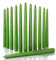 CANDWAX 25 cm Taper Candle Set of 12 - Dripless Tapered Candles Unscented Candle Sticks - Long Dinner Candles Long Burning - Green Candles