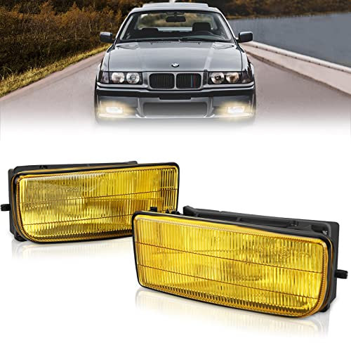 AutoBeeDen Nebelscheinwerfer für BMW E36 3er HB SDN WGN CPE CONV, (318i 318is 318ti 320i 323i 323is 325i 325is 328i 328is M3), Original Design, 09/1990-08/2000, H1 (Gelb)