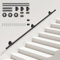 Sunowl Main Courante pour Escalier, 2M Rampe d'escalier Intérieur Extérieur, Antidérapante Rampe Escalier Galvanisé pour Escaliers, Cuisine, Salle de Bain, Jardin