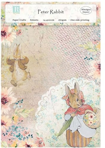 ZAKHSE Designpapier Ostern, 24 Blätter Kaninchen Motivpapier, Papiergröße 14,5×21cm, Einseitig Bedruckt Scrapbook Design Papier Bastelpapier Bunt Dekorpapier DIY Kartenherstellung Journaling Zubehör
