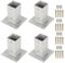 Eulenke Manicotto a vite per pali | adatto per pali quadrati in legno 90 x 90 mm | ancora di alta qualità | zincato a caldo | argento, 4 pezzi/set
