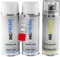 MG PRIME Autolack 2K Spraydosen Set für Mitsubishi NNS Red Solid Grundlack Basislack 2 Komponenten Klarlack Sprühdose
