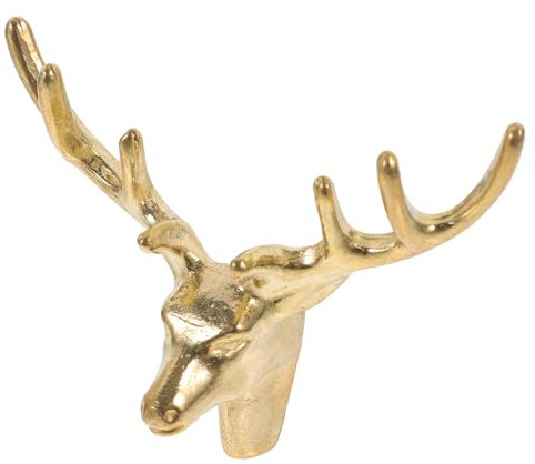 jojofuny Brass Deer Head Handle - Kreativer Vintage Schrankgriff FüR MöBel 8.00X5.20X2.90Cm Hochwertiger Messing TüRknauf FüR Schublade Und Kleiderschrank