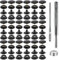 18 Sets Druckknopf Set mit Zange,Ouligay Robustes Leder Druckknöpfe 15 mm Druckknöpfe Ohne Nähen,Snaps Taste mit 3 Montagewerkzeuge für Leder Handwerk Jack Brieftasche (Schwarz)
