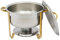 Speisenwärmer, Chafing Dish Speisenwärmer Warmhaltebehälter Edelstahl Chafing Dish 5 Liter für Catering, Buffet und Party (Gold)