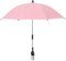 DULRLLY Stuhlschirm mit Universalklemme, 21,7 Zoll, Strandschirm für Stuhl, Kinderwagen, Regenschirm, Zum Anklipsen, Sonnenschirm, Sonnenschutz für Angeln, Terrasse, Strandstuhl, Kinderwagen,(Rosa)