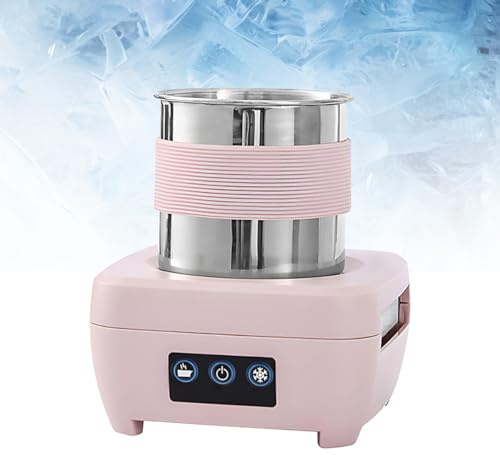 Electric Cooling Cup,Drink Cooler,Instant Beverage Chiller,Coffee Warmer Plate,Electric Cup Tray Accessory with Aluminum Mug for Water, Milk, Wine, Cola, Beer, Canned Drinks Travel pink