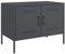 vidaXL TV Cabinet Anthracite 68 x 39 x 50.5 cm - Steel Industrial Style TV Stand with Ample Storage for Living Room or Bedroom