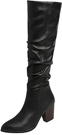 Stivali Donna Gambale Curvy Stivali Donna Estivi Traforati Scarpe Invernali Uomo Stivali Texani Donna Estivi con Tacco Alto Anfibi Estivi Donna Stivaletti Alti Estivi Donna Tacchi
