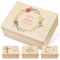 Lilletå ® Erinnerungsbox Taufe (001.09) - Blumenkranz - Erinnerungskiste Baby - Hochwertigem Farbdruck - Kind Erinnerungsbox Holz - Geschenk Geburt Mädchen Junge