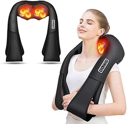 AERLANG Massagegerät Schulter Nackenmassagegerät mit Wärme, Weihnachtsgeschenke, Shiatsu Rückenmassagegerät Massagegerät Nacken,Massagegerät Rücken,Nacken Geschenke für Frauen, Männer
