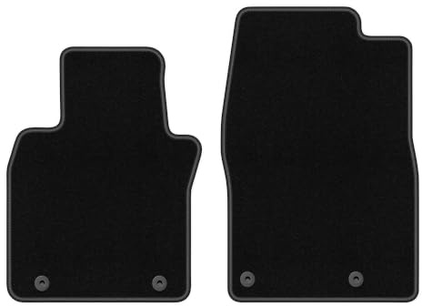 Velours-Fußmatten vorne passend für Mazda CX30 / CX-30 2019-, Schwarz | passend für Crossover; dünner Velours-Teppich (Polypropylen), ca. 4 mm; rutschfest, runde Befestigungen (Typ VLV)