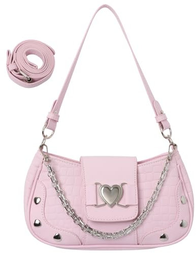 Ausing Borsa a Tracolla Elegante Borsa a Tracolla da Donna a Forma Di Cuore Pratica Quotidiana Rosa