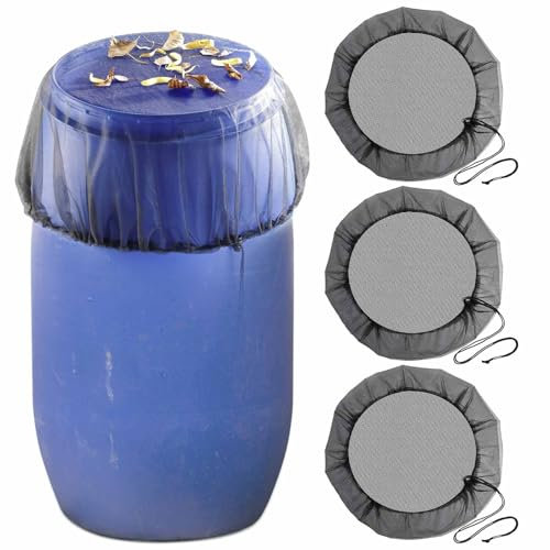 4 Pezzi Raccolta Acqua Piovana,Serbatoio Acqua Piovana 80cm,Rete per Serbatoio dell'acqua Piovana da Giardino,Coperture in Rete per Botti di Pioggia