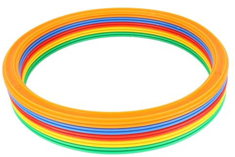 Thonlai Sportring-Set für Teamspiele & Fitness, 28 cm Agility-Ringe inkl. 10 Karabiner für Outdoor-Aktivitäten