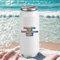 D&Vlab Borraccia Termica 500ml in Acciaio Inox, Doppio Strato Isolante, Personalizzabile con Foto e Logo, Tappo a Vite con Beccuccio, Rosso e Bianco