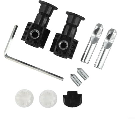 Verzinktes Befestigungsschrauben-Set für wandhängende Toiletten, entworfen für und sichere Montage mit allen notwendigen Befestigungsmaterialien (schwarz)