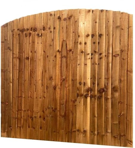6FT x 6FT Feather Edge Fence Panel Dome Top | Pressure Treated Closeboard Garden Fence | Heavy Duty Overlap Privacy Panels | Weather Resistant Outdoor Fencing | Set of 1