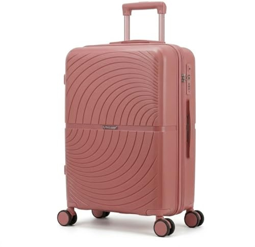 Fly Kite Luggage 28 Inch Large Suitcase 100% Polypropylene, Hard Shell with Aluminium Trolley Handle Real TSA 3 Digit Secure Lock 360° Smooth Wheels Lightweight Suitcase|Pink