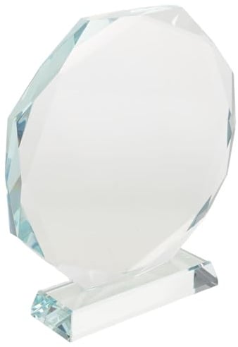 Toddmomy Trophée en Cristal Octogonal Transparent pour Gravure Personnalisée, Décoration de Table Élégante en Verre Cristal, Récompense pour Prix et Reconnaissance