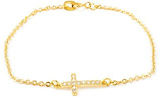 Monde Petit Kreuz Armband horizontale Gelbgold 18 Karats (750) - Geschenkbox - Garantiezertifikat