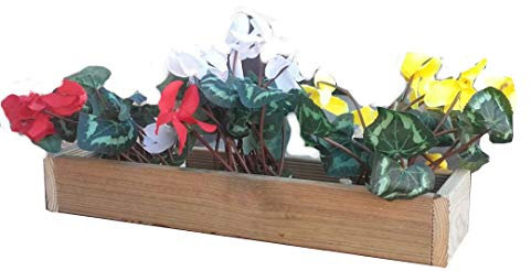 AD servicios Jardinera/Balconera de Madera tratada 60x13x9 cm