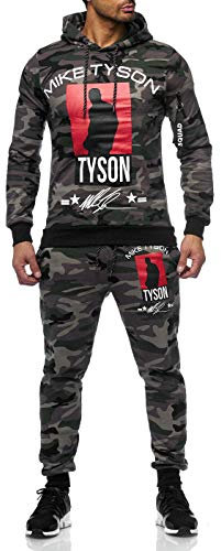 OneRedox Herren Jogginganzug Sportanzug Modell 979 Camouflage Camou Haki M