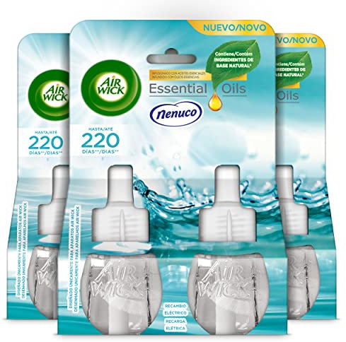 Air Wick Eléctrico - Recambios de ambientador, esencia para casa con aroma a nenuco, pack de 6 uinidades (El embalaje puede variar)