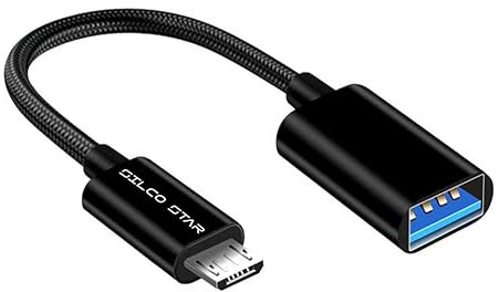 Silco 5in Micro USB to USB Female OTG (On-The-GO) Host Adapter Cable For Samsung Galaxy J8,J6 Plus,J4 Plus,J6,J7 (2018),J7 Prime2