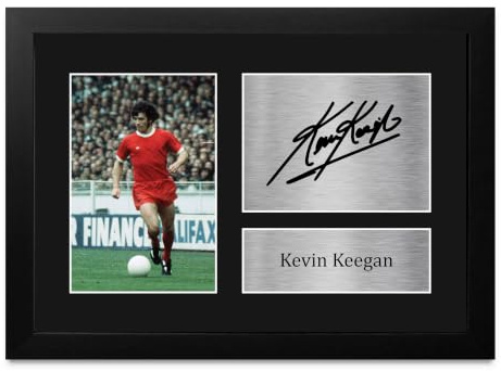 HWC Trading Kevin Keegan A4 Gerahmte Signiert Gedruckt Autogramme Bild Druck-Fotoanzeige Geschenk Für Liverpool Fußball Fans