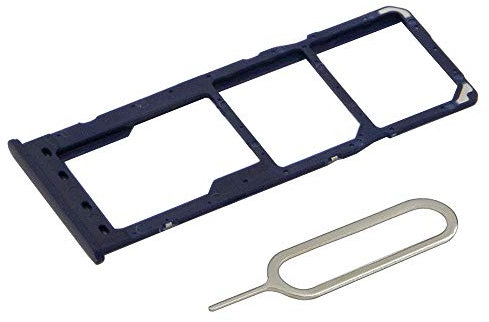 MMOBIEL Dual SIM Kartenhalter Kompatibel mit Samsung Galaxy A10 2019 - SIM Card Tray Schlitten - Inkl. SIM Pin - Blau