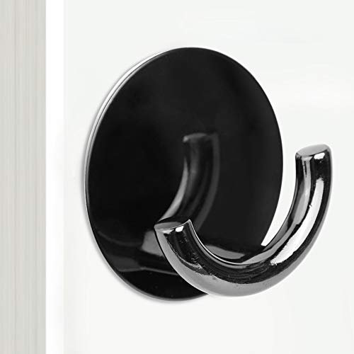 Appendiabiti Minimalista Nordico Parete Acciaio Inossidabile Gancio Adesivo Lega di Zinco per la Parete Porta Bagno Cucina(Nero)