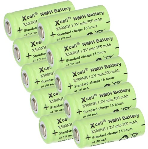 10er Sparset Akku Lady N X500NH ersetzt LR1, LR01, 4901, 4001, MX9100, 910A, E90 1,2V NI-MH 500mAh Akkuman Set